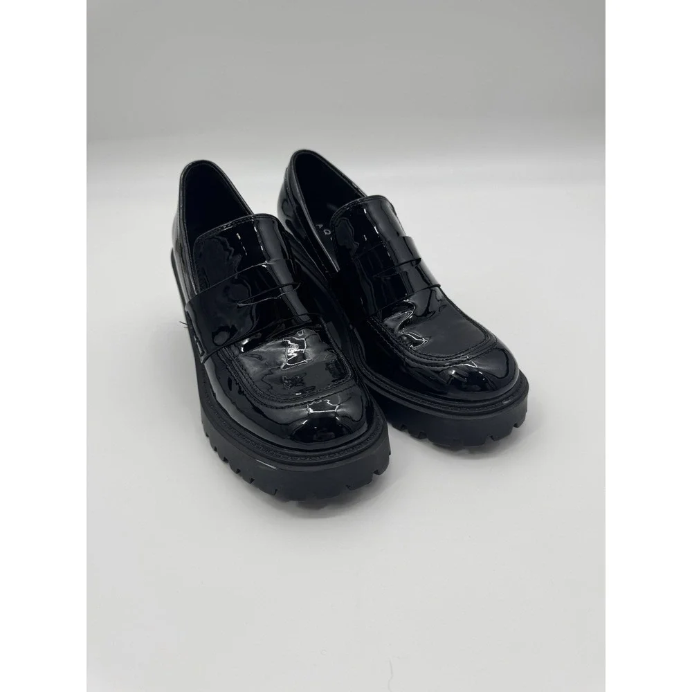 Y2K Whimsigoth Jonnie Platform Loafers Shoe Size 10 Patent Leather Chunky Preppy